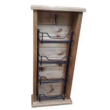 Each drawer features an adjustable divider. French Country Timber Wooden Spice Rack Tall Skinny Insert Handmade
