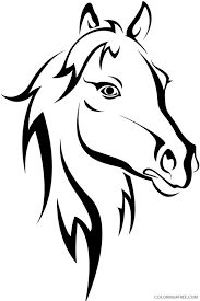 Horse coloring page to download : Horse Head Coloring Pages 12 Horse Head Outline Free Printable Coloring4free Coloring4free Com