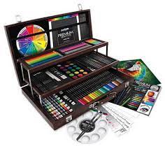 New 180 Piece Art Kit Artist S Supplies Set In Hinged Wood Case Storage Box Art Supplies Storage Art Kits Art Supplies