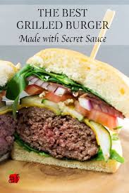 Big Juicy Hamburger Made With Secret Sauce Recipe In 2020 Juicy Hamburgers Beef Recipes Easy Grilled Burgers