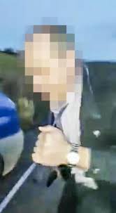 Dramatic moment armed cops SHOOT man in foot in confrontation