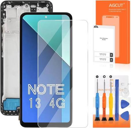Amazon.com: AMOLED for Xiaomi Redmi Note 13 4G Screen Replacement for Xiaomi Redmi Note 13 4G LCD 23129RAA4G, 23124RA7EO LCD Digitizer Touch Screen Assembly with Frame(Not for Note 13 Pro 4G) :