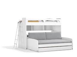 Some models also come with built in storage, making it an incredibly efficient piece furniture. Twin Bunk Bed Over Full Xl Sofa Bed Desk And Trundle Bel Mondo Xl