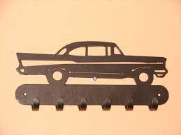 57 Chev Chevrolet Key Rack Coat Hook Leash Classic By Artbyjack 24 99 Wood Working Gifts Steel Art Drawing Machine