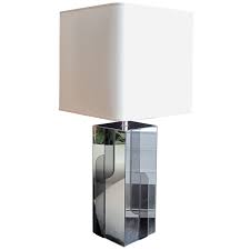 Vintage Pierre Cardin Mirrored Table Lamp 1stdibs Com Mirror Table Lamp Vintage Table Lamp Lamp