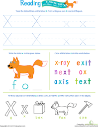 There's a massive gender gap. Get Ready For Reading All About The Letter X Worksheet Education Com