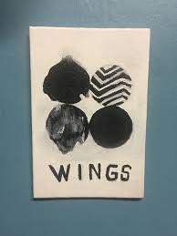 I'm sorry i couldn't include all the photos from the photobook. Painting Of Bts Wings Album Cover Bts Wings Album Cover Record Painting Bts Wings Album
