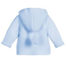 As this pram suit is knitted is moves with the babies, making it comfy and more versatile, with an easy to pop on zip to the front. Absorba Baby Blue Pram Jacket