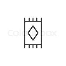 Carpet Top View Outline Icon Linear Stock Vector Colourbox