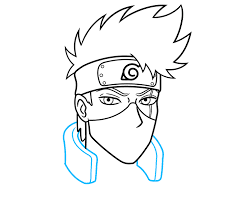 Quick and easy drawing and sketching instruction, constructed and draw face and body: How To Draw Kakashi Hatake From Naruto Really Easy Drawing Tutorial