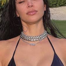 Personalized Name Necklace Kim Kardashian Kim Pablo Font Mini Choker Bijouterie Gonin