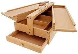 Amazon Com Us Art Supply Large Multi Function Wooden Artist Tool Brush Storage Box Wooden Tool Box Wooden Tool Boxes Tool Storage
