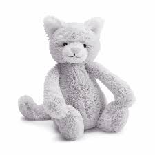 Jellycat bunglie kitty kitten cat 7 beanbag plush stuffed animal tan brown. Jellycat Keyring Cat