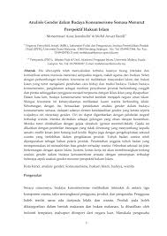 pengertian pancasila menurut para tokoh 1. Pdf Analisis Gender Dalam Budaya Konsumerisme Semasa Menurut Perspektif Hukum Islam