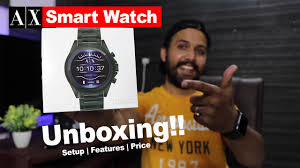 Armani exchange ax2144 stainless steel watch in black. Unboxing Armani Exchange Smart Watch In Hindi Setup With Mobile Features Price Youtube