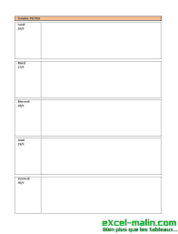 Modèle de planning semaine gratuit pour 2021 que vous pouvez télécharger, personnaliser et imprimer. Semainier Planning Excel Modifiable Et Gratuit Excel Malin Com
