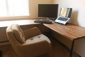 This ikea desk hack cost less than $100 too, and looks fabulous! Insideways Diy Custom Desk Diy Corner Desk Home Office Furniture Desk Custom Desk