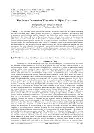 Ministry of education fiji, suva, fiji. Pdf The Future Demands Of Education In Fijian Classrooms