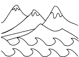Mountain scene coloring page free printable pages and akma. Fantasy Mountain Landscape Mountains Coloring Pages