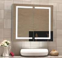 China Customized Modern LED Lighted Mirror Cabinet ...