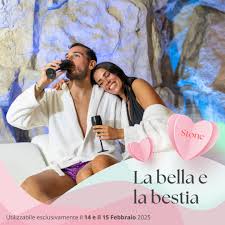 La Bella e la Bestia Stone – Percorso benessere di coppia in Spa Stone da 2  ore + aperitivo in finger food con 2 calici di proseccoLingresso include:  Grotta aromaterapica con applicazioni