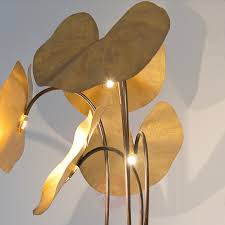 Led Stehlampe Controversia Schirm Gold Lampenwelt At