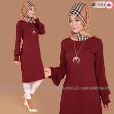 Gogsu Drape Volan Kol Tunik Bordo Urun Kodu Mdh7974 59 90 Tl Hijab Fashionista Fashion Dresses