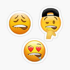 Biting Lip Emoji Stickers Redbubble