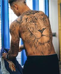 See memphis depay lion tattoo. Tattoos Lion Back Tattoo Memphis Depay Tattoos
