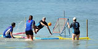 A tchoukball match in progress. Tchoukball Inc Tchoukball Frames Products Equipment