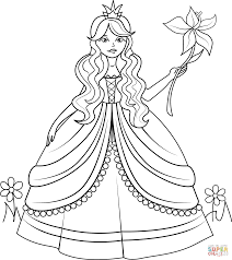 Ausmalbild: Schöne Prinzessin | Ausmalbilder kostenlos zum ausdrucken