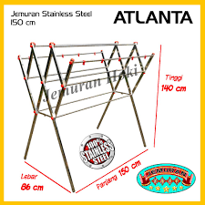 Harga jemuran baju aluminium 175 cm + hangger. Jemuran Baju Stainless 150 Cm Shopee Indonesia
