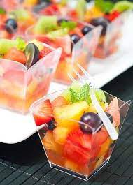 It's a lovely, light summer dessert. Individual Fruit Salads Fresh Fruit Recipes Food Fruit Recipes