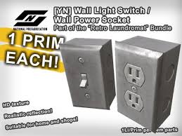 Always in need of extra outlets and these serve the purpose quite well for a busy spot. Second Life Marketplace Yn 1li Wall Electric Power Switch And Socket Retro Vintage Style Power Outlet With Realistic Textures