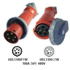 5100p7w to 5100c7w power cables iec 60309 100a 480v 3