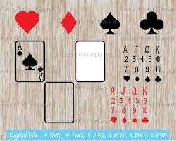 Download Cards Svg Poker Svg Poker Cords Clipart Spade Heart Club Etsy