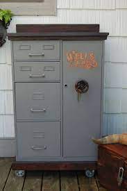 Check spelling or type a new query. Vintage Repurposed Steelmaster File Cabinet With Steel Wheels Barn Wood Top And Hand Painted Wells Fargo Log Vintage Repurposed Filing Cabinet Office Seating