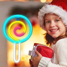 ENUOLI Lollipop Neon Signs LED Candy Neon Light for Wall Decor USB/Battery  Powered Candy Shaped Decoration Wall Lights for Bedroom Party, Halloween