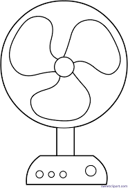 Print fan coloring page (b/w). Electric Fan Line Art Clipart Sweet Clip Art Clip Art Free Clip Art Cute Coloring Pages