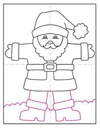 How to draw santa claus and christmas tree step by step with oil pastel color for kids,christmas drawing very easy How To Draw Santa Claus Art Projects For Kids