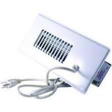 Cyclone Booster Fan Plus With Built In Thermostat In White Cm300w The Home Depot Duct Work Thermostat Floor Vents