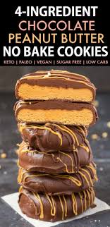 Keto Chocolate Peanut Butter No Bake Cookies 4 Ingredients The Big Man S World Recipe Peanut Butter No Bake Dessert Recipes Low Carb Cookies