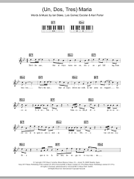 Translation of 'maria' by ricky martin from spanish to english. Un Dos Tres Maria Noten Ricky Martin Klavier Akkorde Texte
