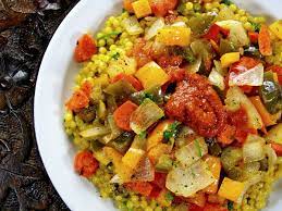 Vegan Ras El Hanout Couscous With Roasted Vegetables Couscous Recipes Couscous Dishes Roasted Vegetables