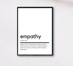 Empathy Definition Printable Wall Art Empathy Poster Etsy In 2020 Peace Quotes Wall Printables Empathy Quotes