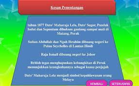 Kesan penentangan masyarakat tempatan terhadap pentadbiran british: Kesan Penentangan Dol Said Malaynabaf