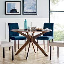 Fabricated from asian wood, the round kitchen table set is finished with brilliant color. Crossroads 47 Round Wood Dining Table Contemporary Modern Furniture Modway