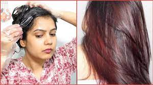 How To Colour Hair Burgundy Or Maroon At Home 100 Work Black To Burgundy Hair Colour Youtube