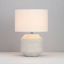 Some popular features for table lamps are dimmable, usb port and outlet. Inlight Eupheme Ceramic White Table Light Diy At B Q