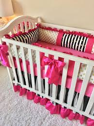Black And White Stripe Bedding Sets For Baby Girl Hot Pink Crib Set Custom Baby Bedding Luxury Baby Be Gold Nursery Bedding Pink Bedding Luxury Baby Bedding